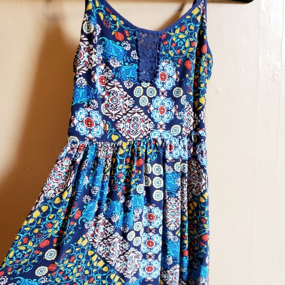 Band of Gypsies Spaghetti Strap Dress Boho Medium - Picture 3 of 8